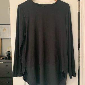 Black long sleeved layered shirt